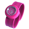 Yxl-877 Cute Kid Niños Niño Chica Quartz Slap en reloj de pulsera Azul Silicona Banda Redonda Dial Reloj Número de pantalla de regalo Drop Shipping